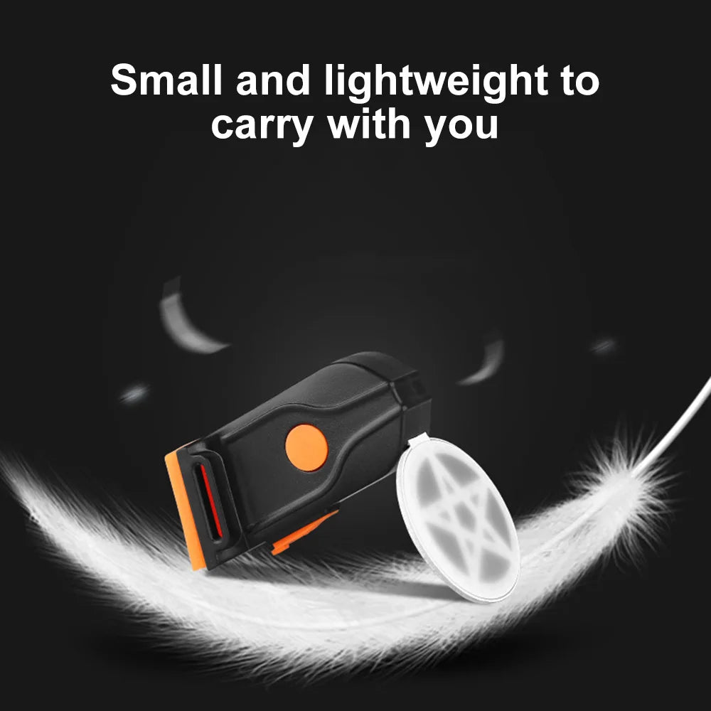 Bicycle Tail Light Round Heart Bicycle Light Charging