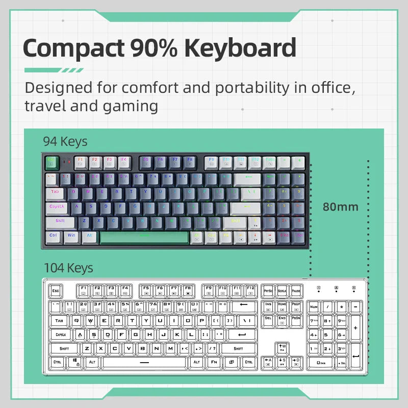 Machenike K500 Mechanical Keyboard Gaming Keyboard Wired Keyboard