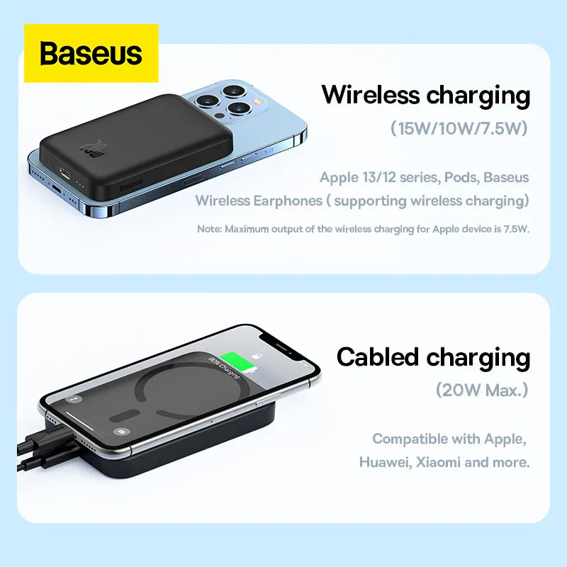 Baseus 6000mAh Power Bank Magnetic Wireless Charger 10000mAh