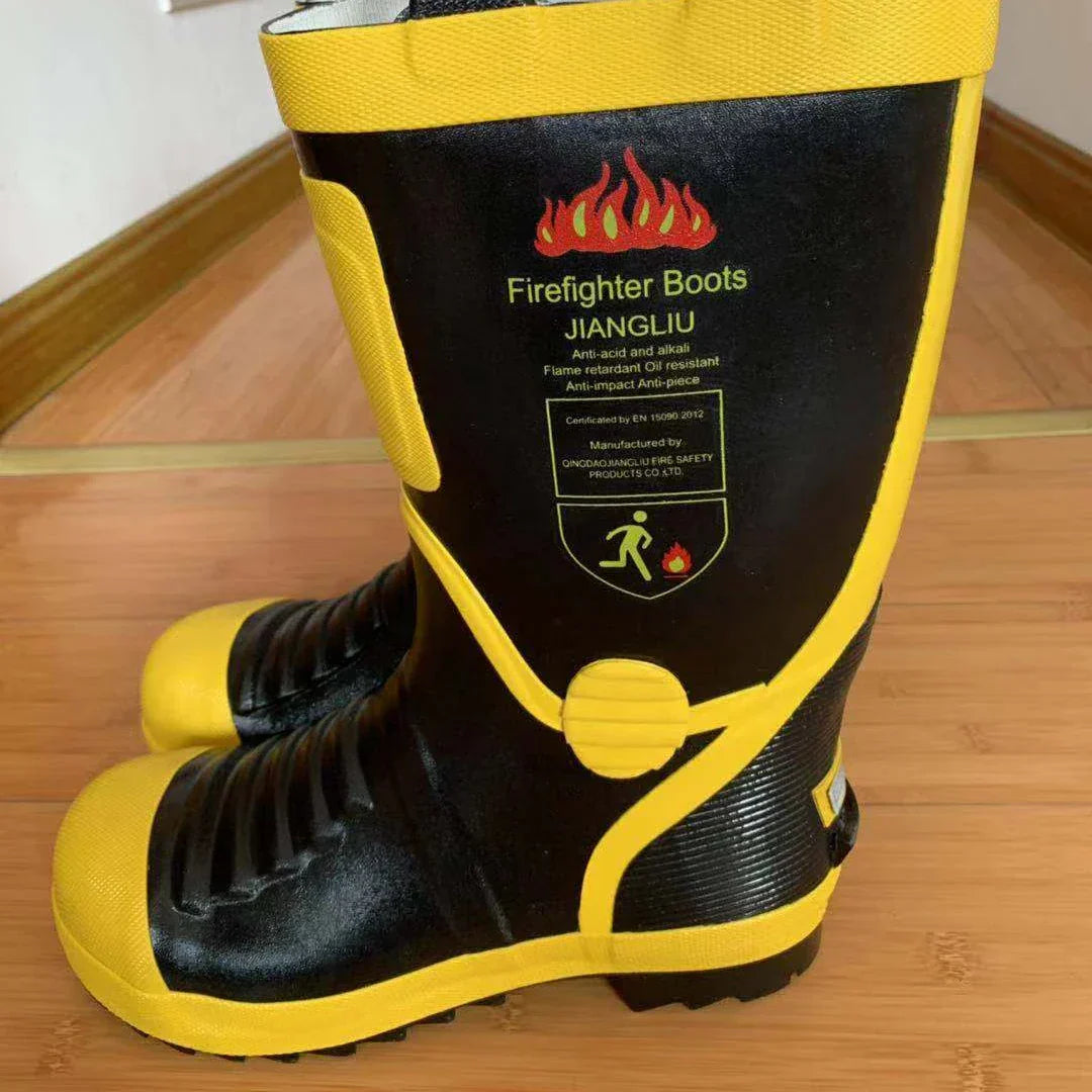 EU certification High Cylinder Emergency Rescue Boots Firefighter