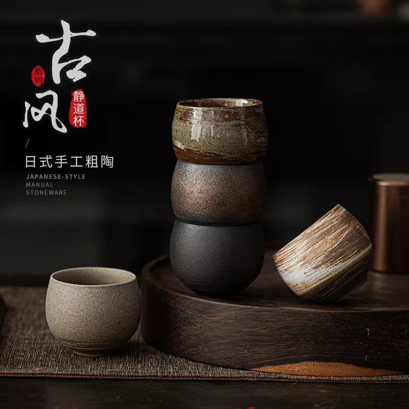 Japanese Style Handmade Stoneware Tea Cup Kung Fu