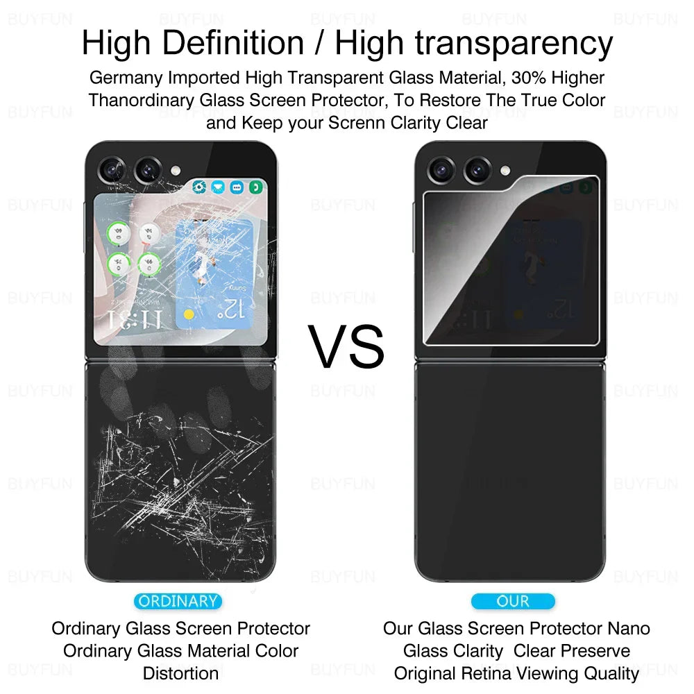 For Samsung Galaxy Z Flip5 Privacy Back Glass