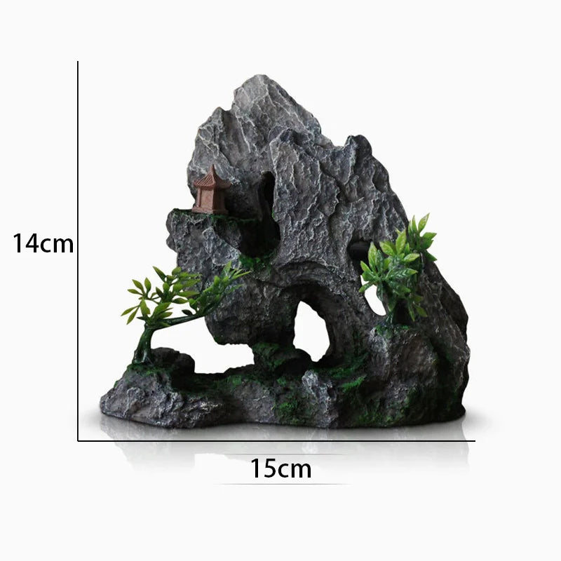 Fish Tank Plant Rockery Multi-style Aquarium Decoration,Resin Artificial