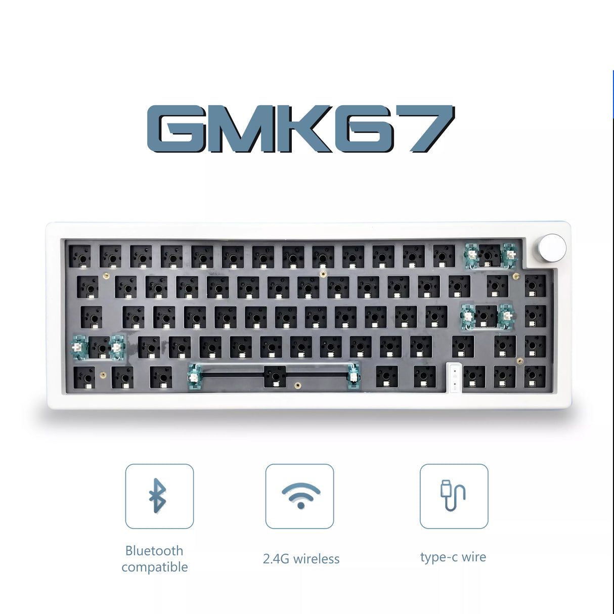 GMK67 65% Gasket Bluetooth 2.4G Wireless Hot-swappable Customized