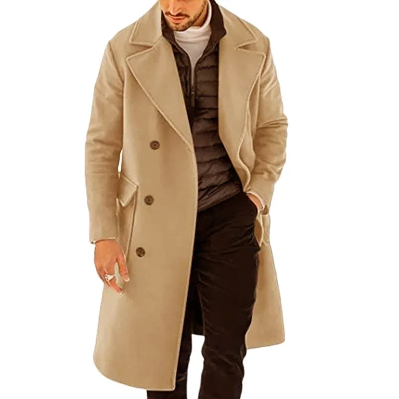 Men's Loose Cardigan Double Breasted Large Coat Autumn