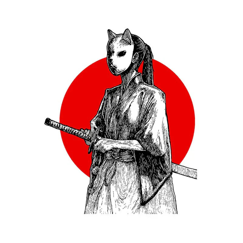 13cm For Samurai Warrior Car Accessories Sticker ScratchProof