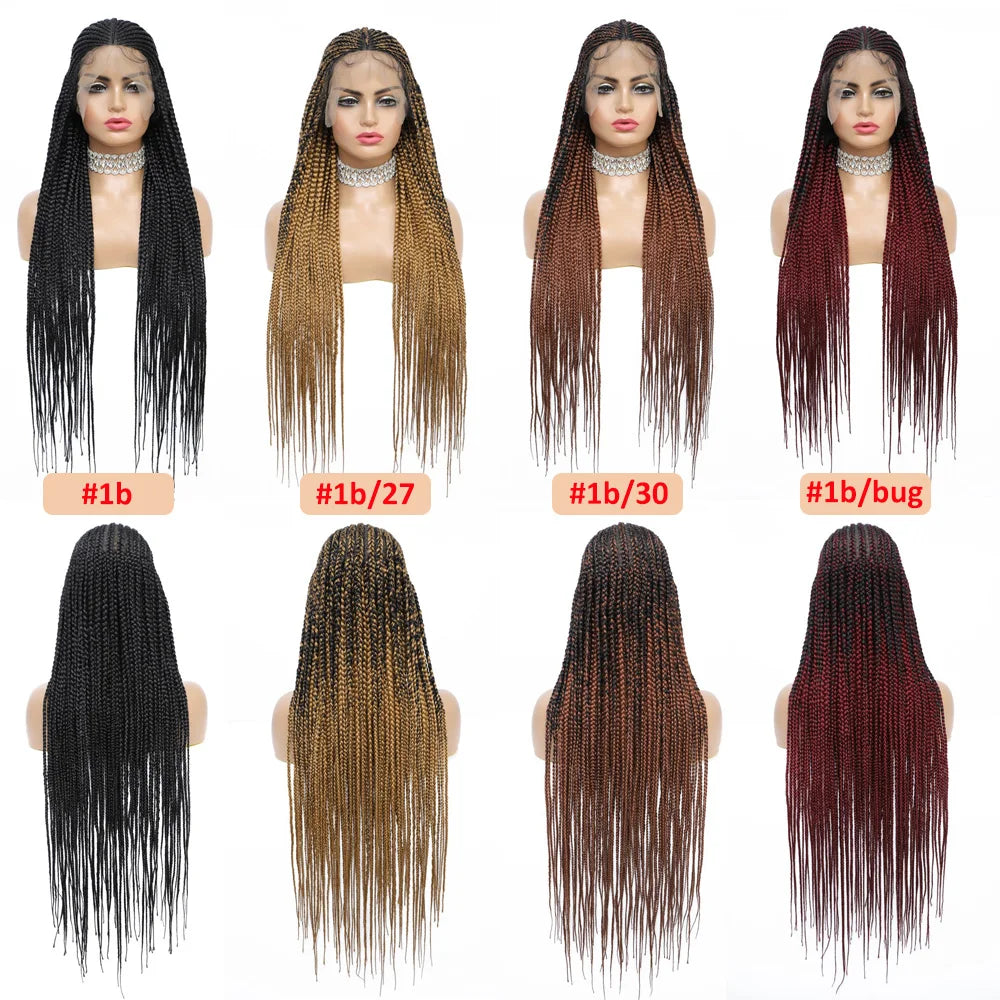 36" 13x8 Lace Front Wigs Knotless Braided Wigs