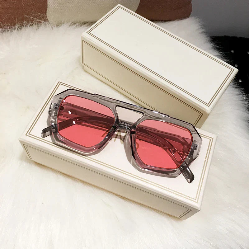 Retro Tortoiseshell Pilot Sunglasses Women Brand Designer 2023