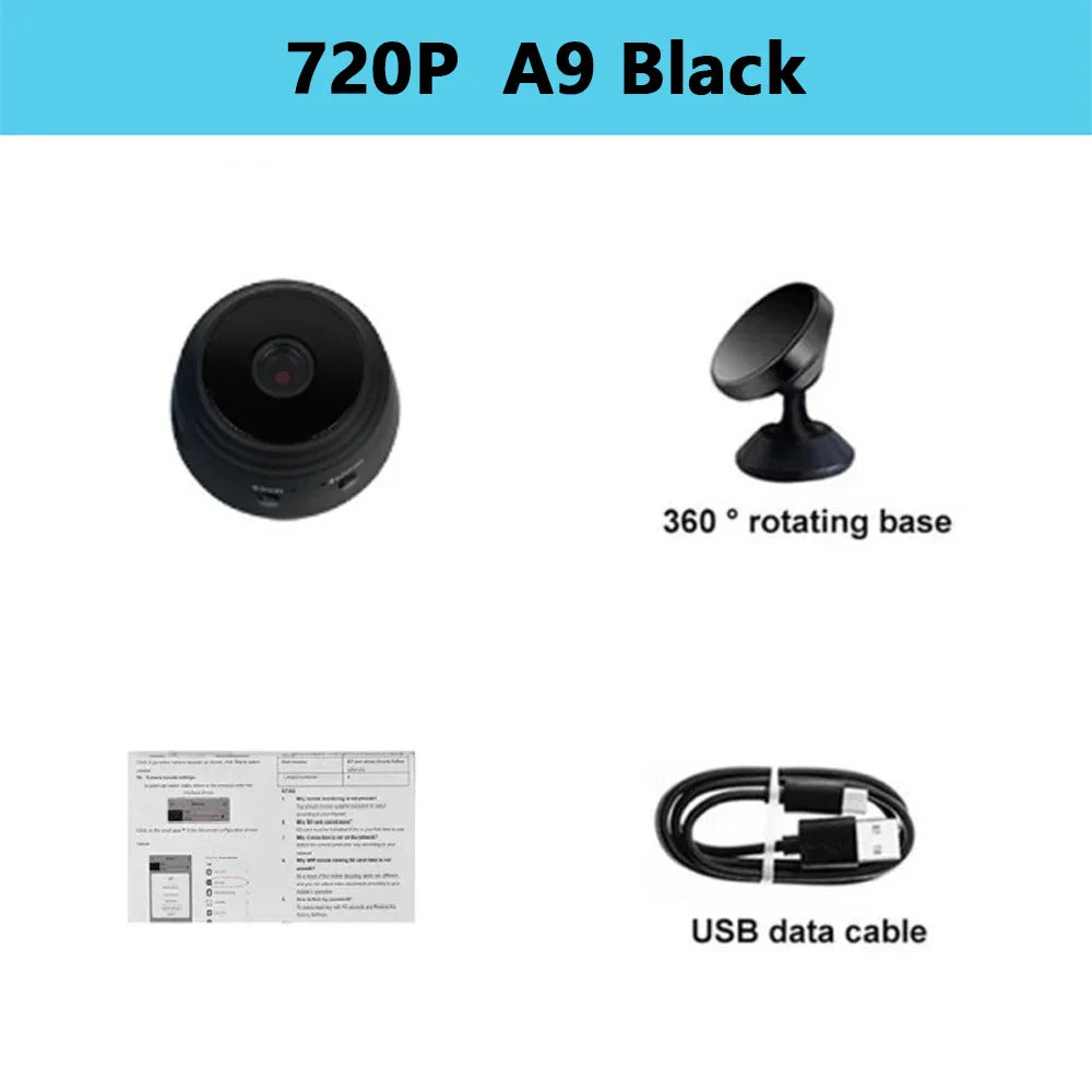 2024 Upgraded A9 Mini WiFi Camera FullHD 1080p