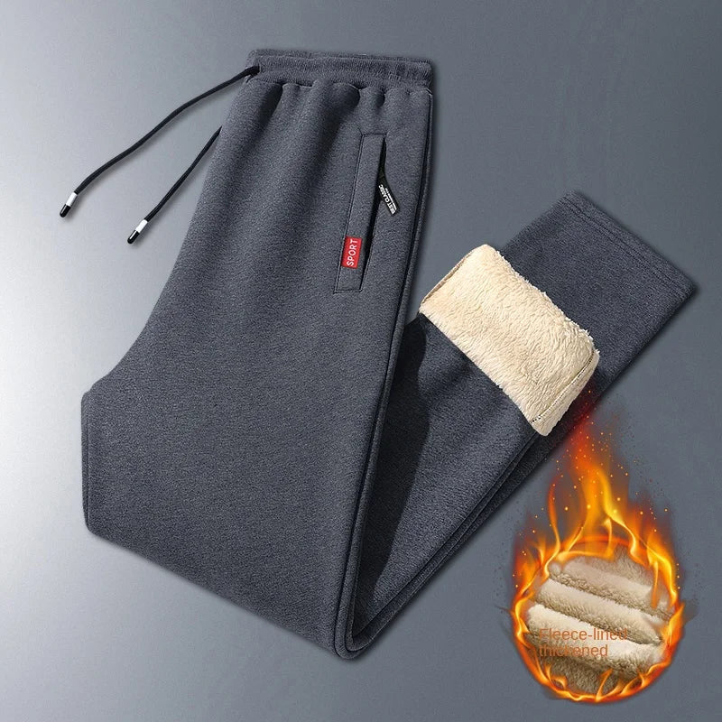 Men's Winter Lambswool Warm Cotton Sweatpants Men's Outdoor