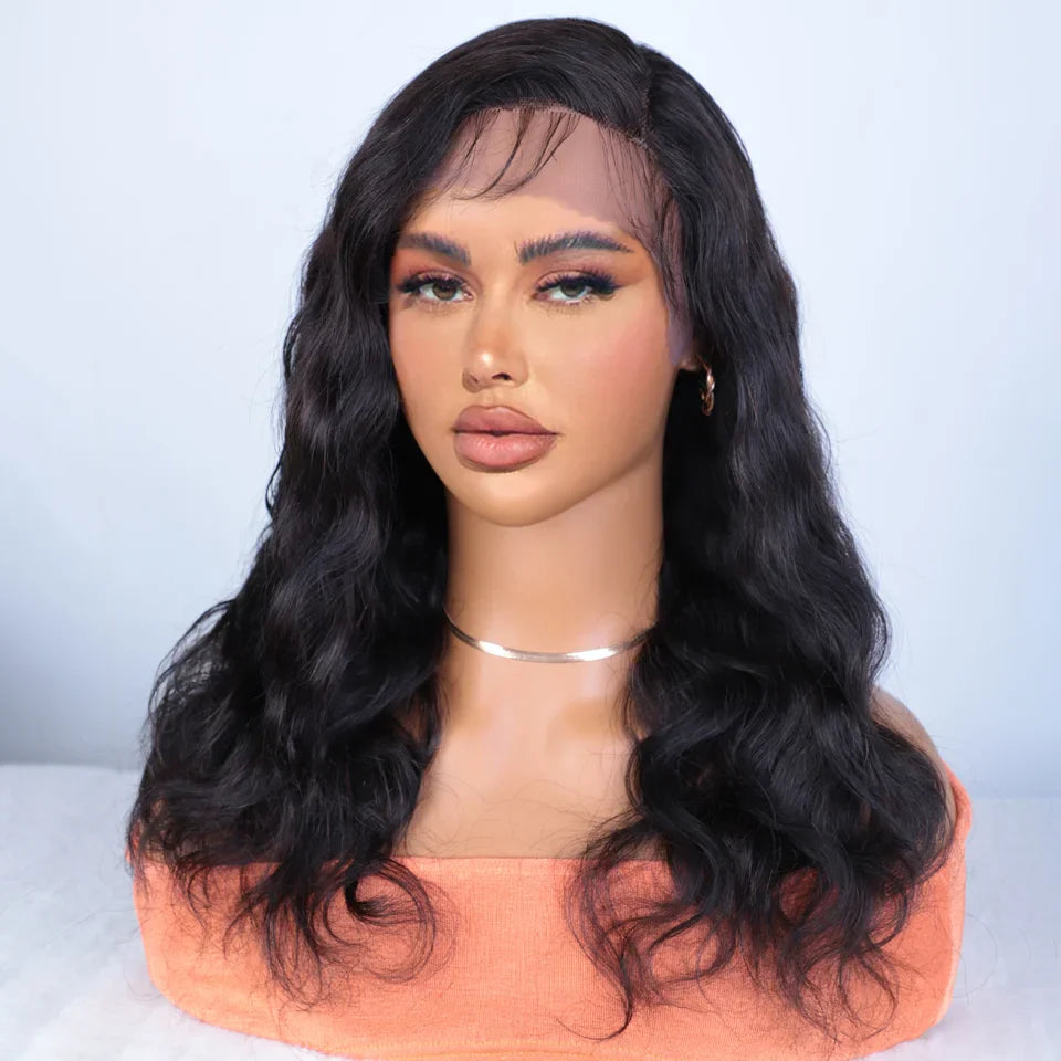 180D 18inch Body Wave Human Hair Wigs Natural