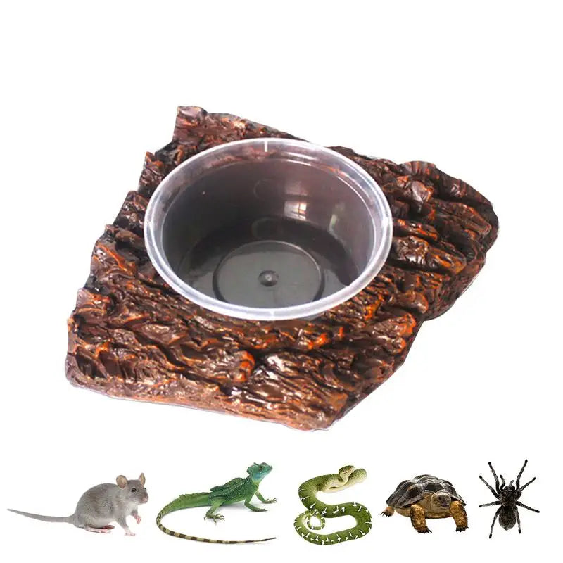 Reptile Water Bowl Resin Reptile Food Dish Bearded