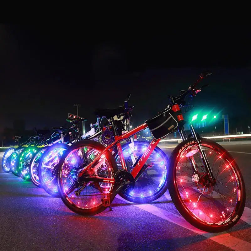 LEDs Light Wheel Rim Spoke Clip Tube Safety
