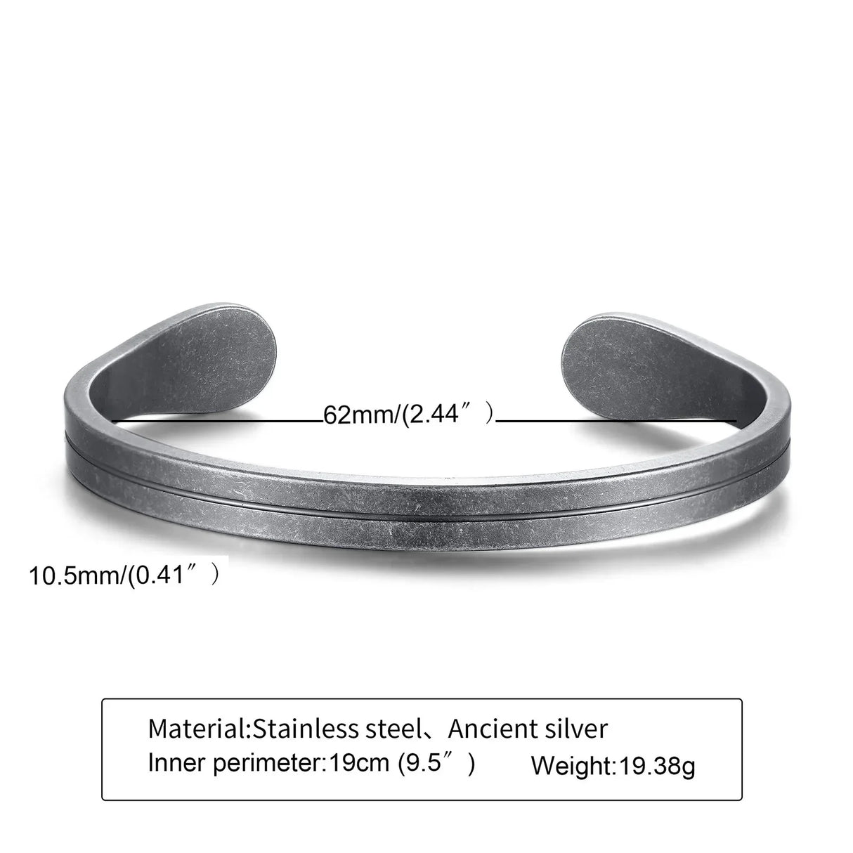 Men's Thin Bracelet,Stainless Steel Cuff Bangle Bracelet, Thin