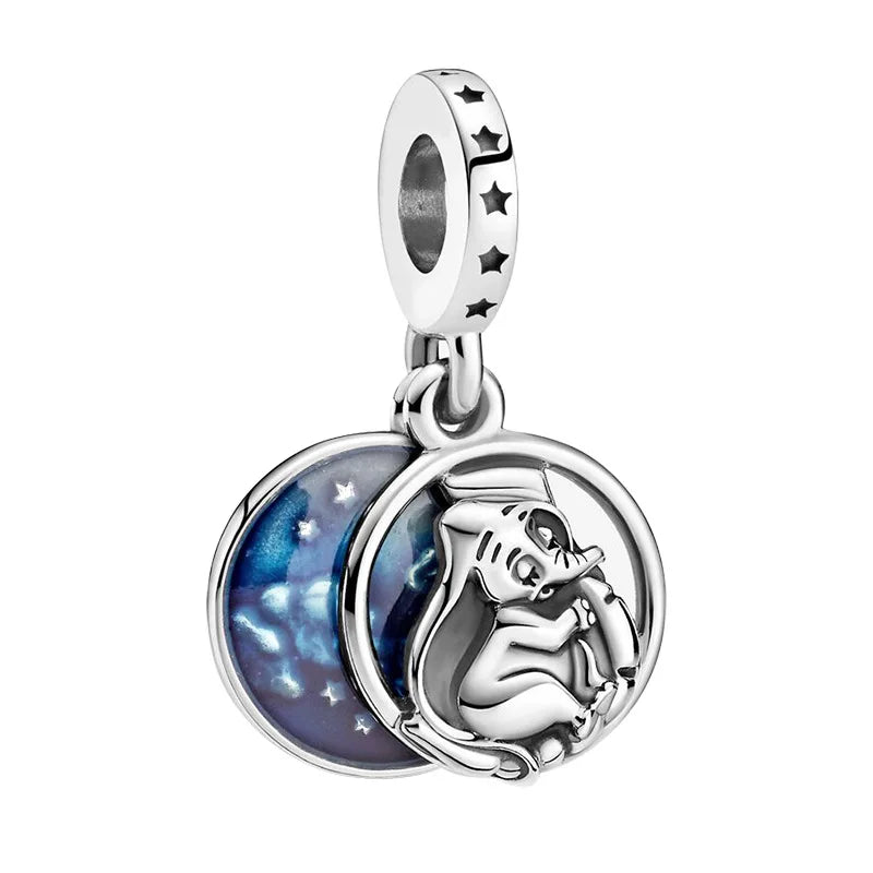 Disney Blue Enamel Ice Snow Olaf Pendant Fit