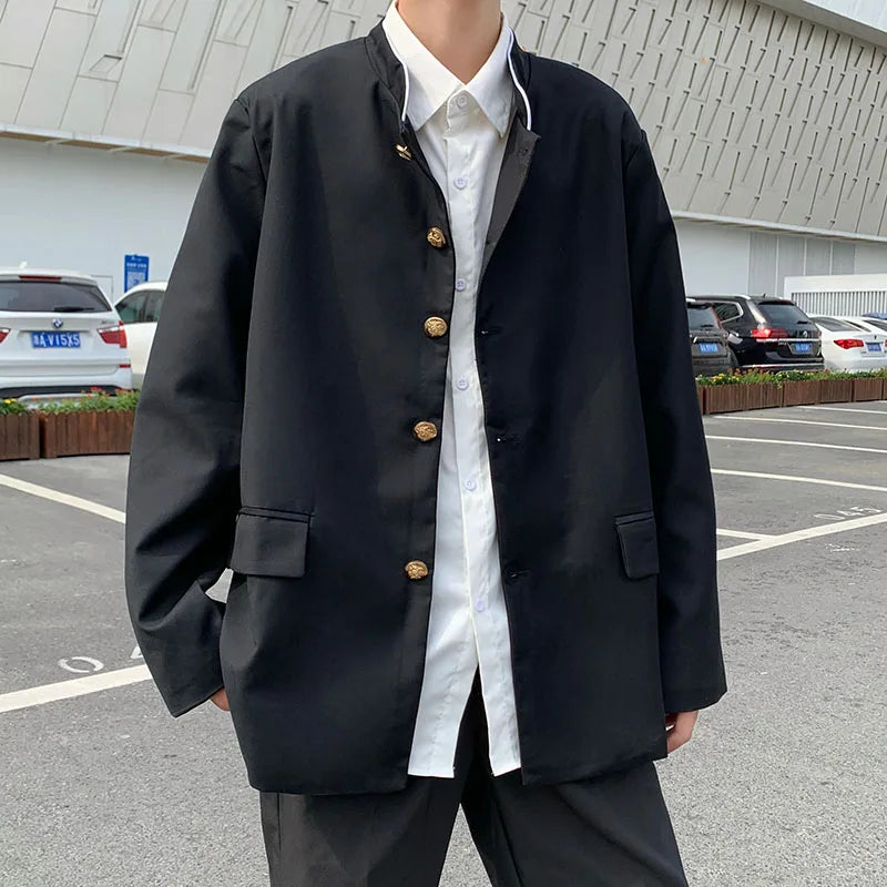Japanese College Uniform Jacket Stand-up Collar Suit Jacket