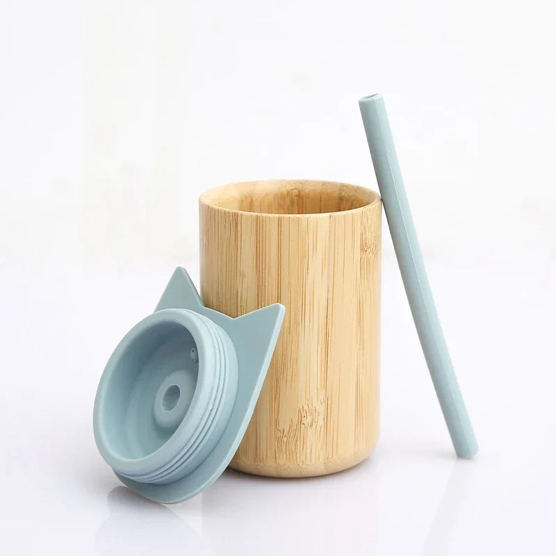 150ML Baby Wooden Feeding Cups Portable Drinkware Babies