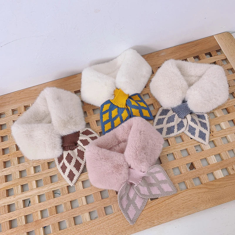 New Soft Plush Baby Girl Scarf Winter Cute