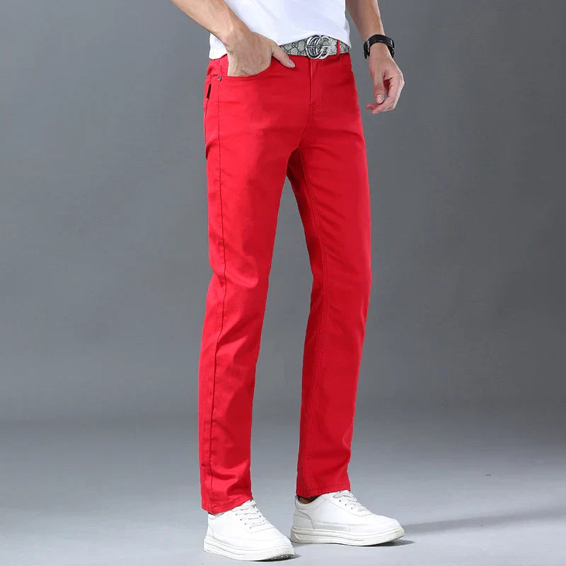 New Men's Pants Trend Temperament Casual Denim Jeans