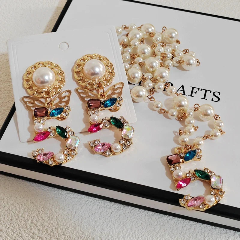 Big Statement Dangle Crystal Earrings For Lady 5