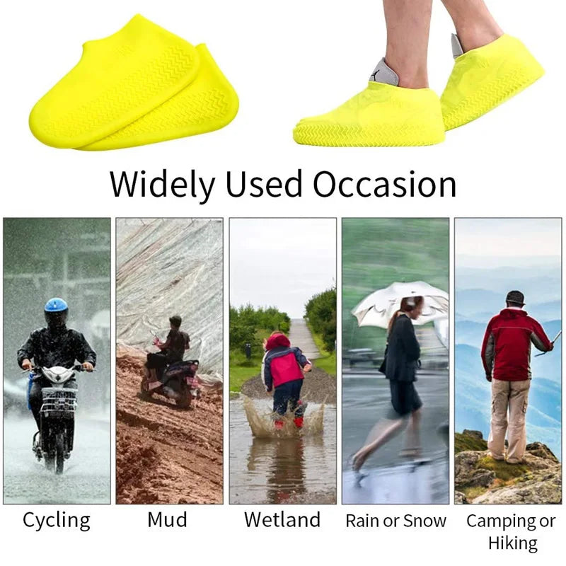 6 Colors Silicone Waterproof Shoe Covers Reusable Rain