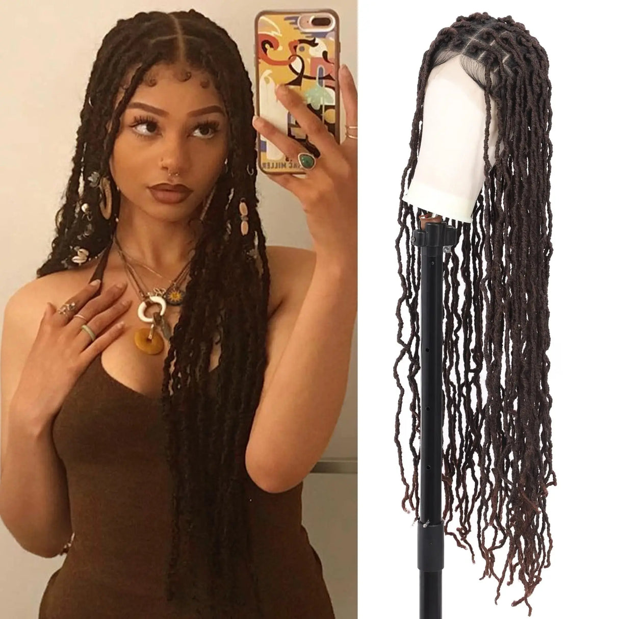 Kalyss 40 Inches Full Double Lace Front Square