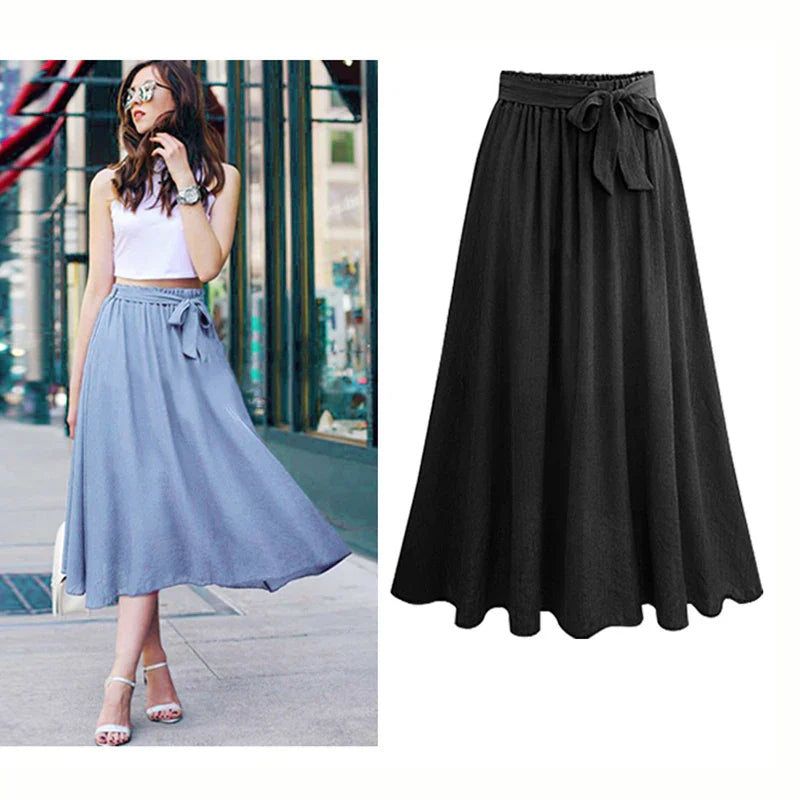 Casual Streetwear Plus Size Long Skirts Women Summer