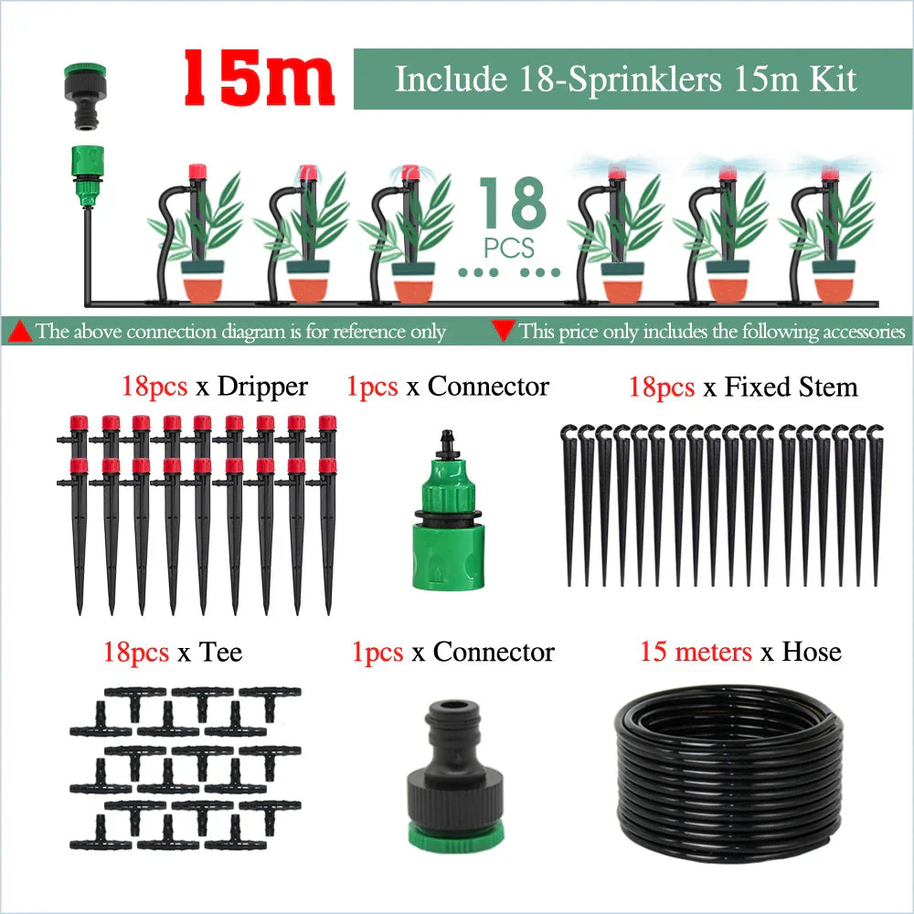 50-5M Garden Smart Drip Irrigation System with Timer