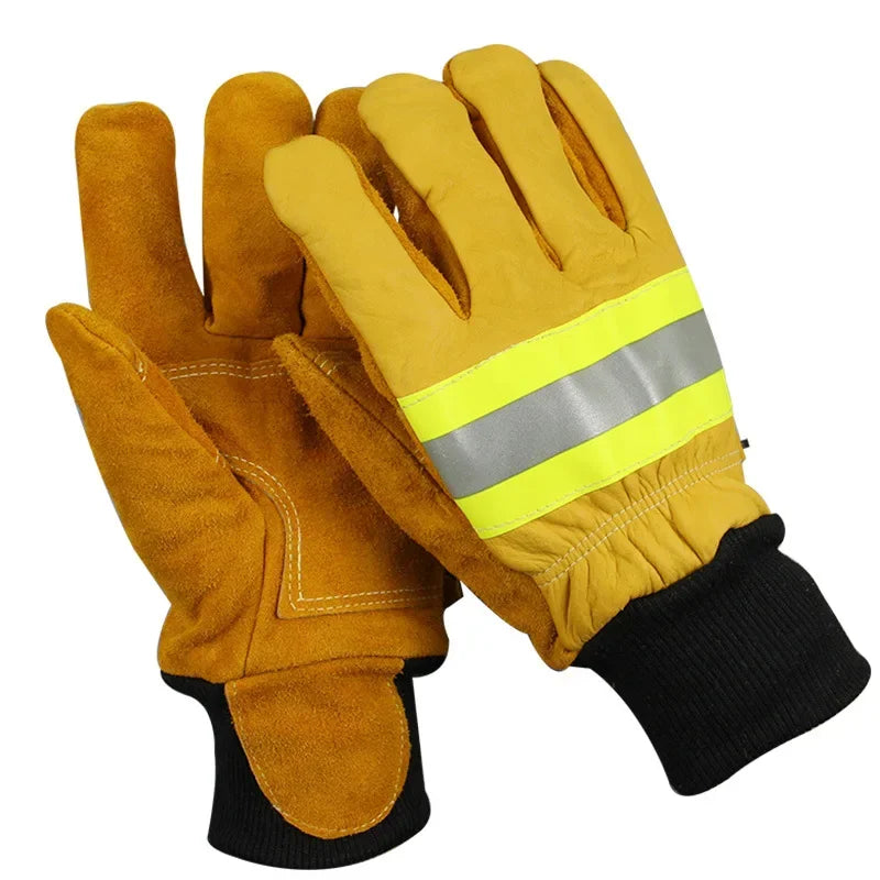 Cow Leather Fire Gloves Heat Resistant Radiant Work