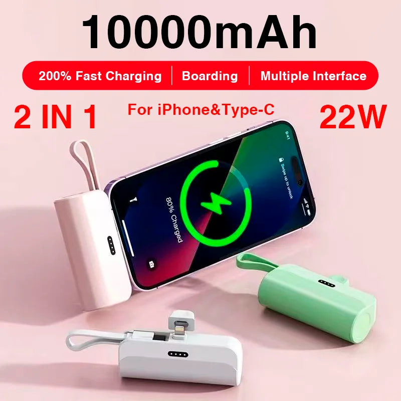 10000mAh Fast charging Power Bank Mini External Type