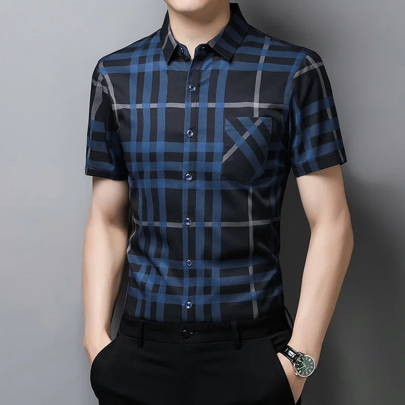 New Men's Business Casual Short Sleeved Shirt No