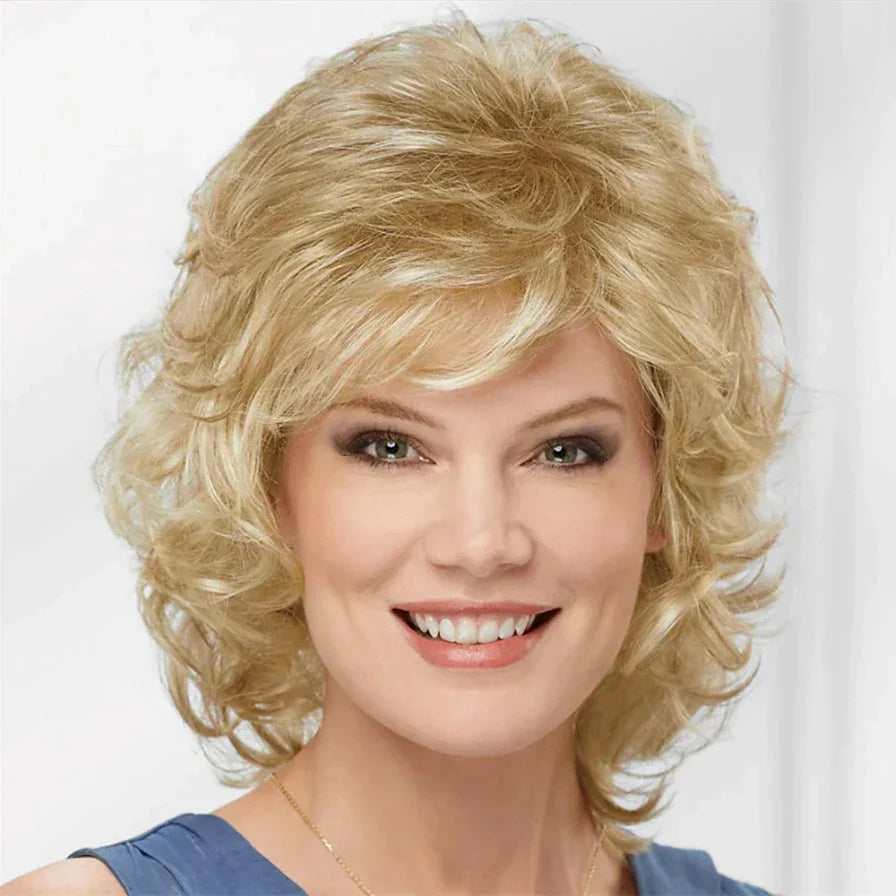HAIRJOY Women Synthetic Hair Wigs Short Curly with
