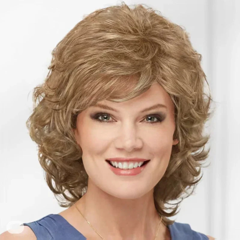 HAIRJOY Women Synthetic Hair Wigs Short Curly with