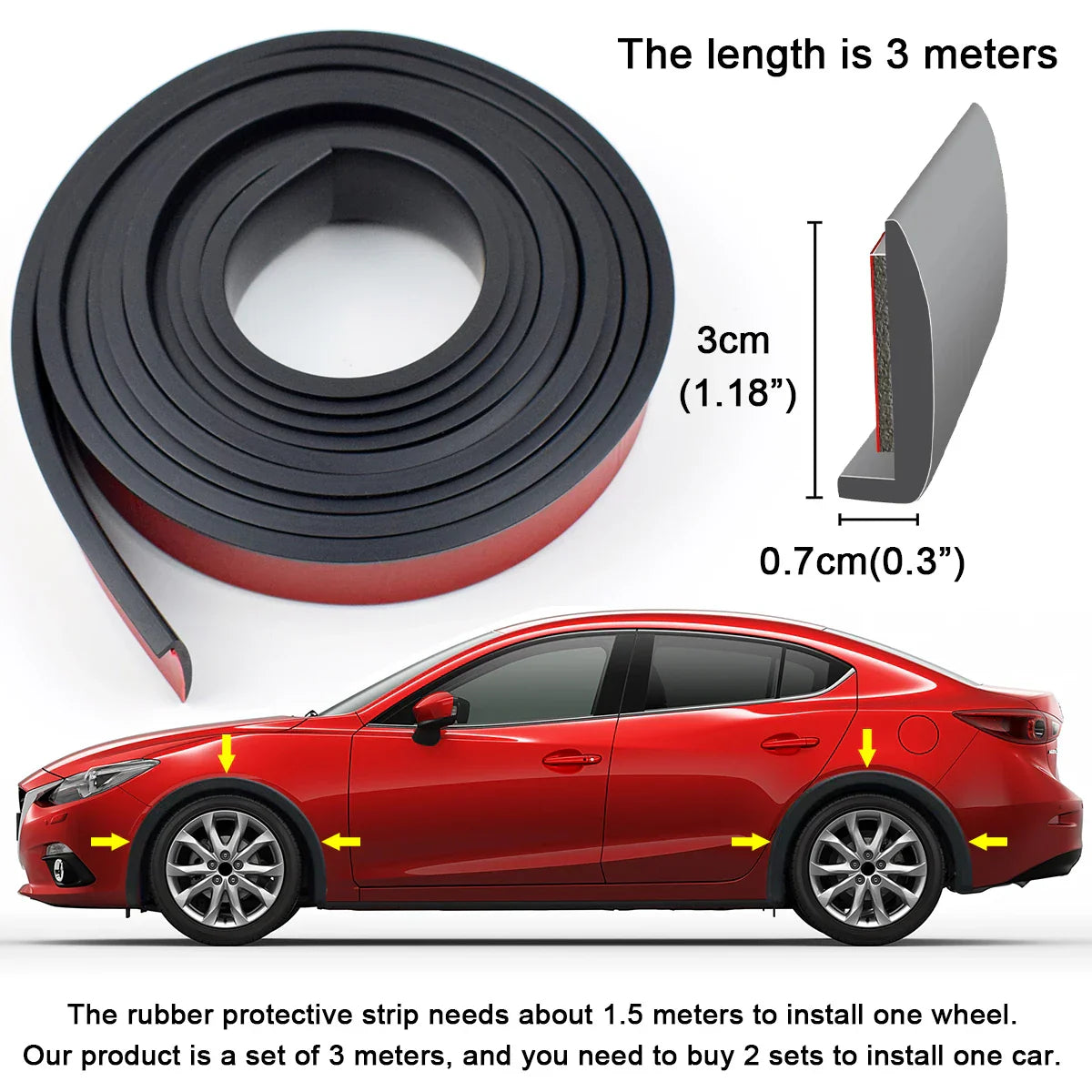 Universal Fender Flares Car Wheel Arches Wing Expander