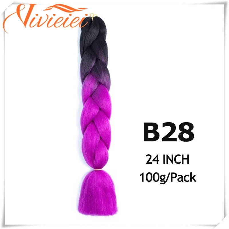 6 Pcs 24" Jumbo Synthetic Braids Hair Extensions
