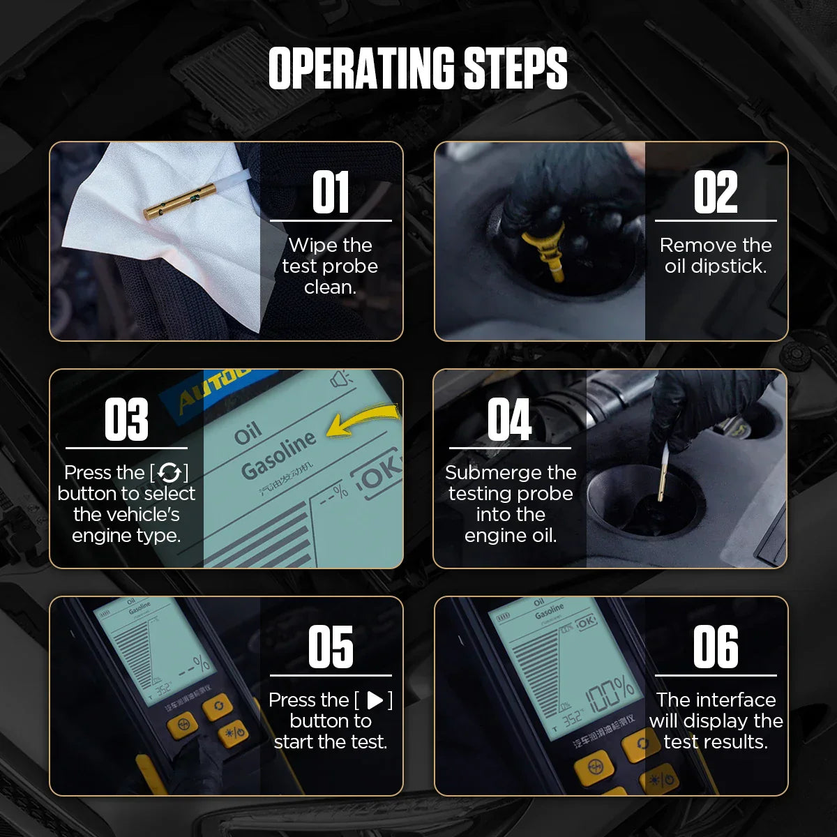 AUTOOL AS503 Automotive Engine Oil Tester Diesel Engine