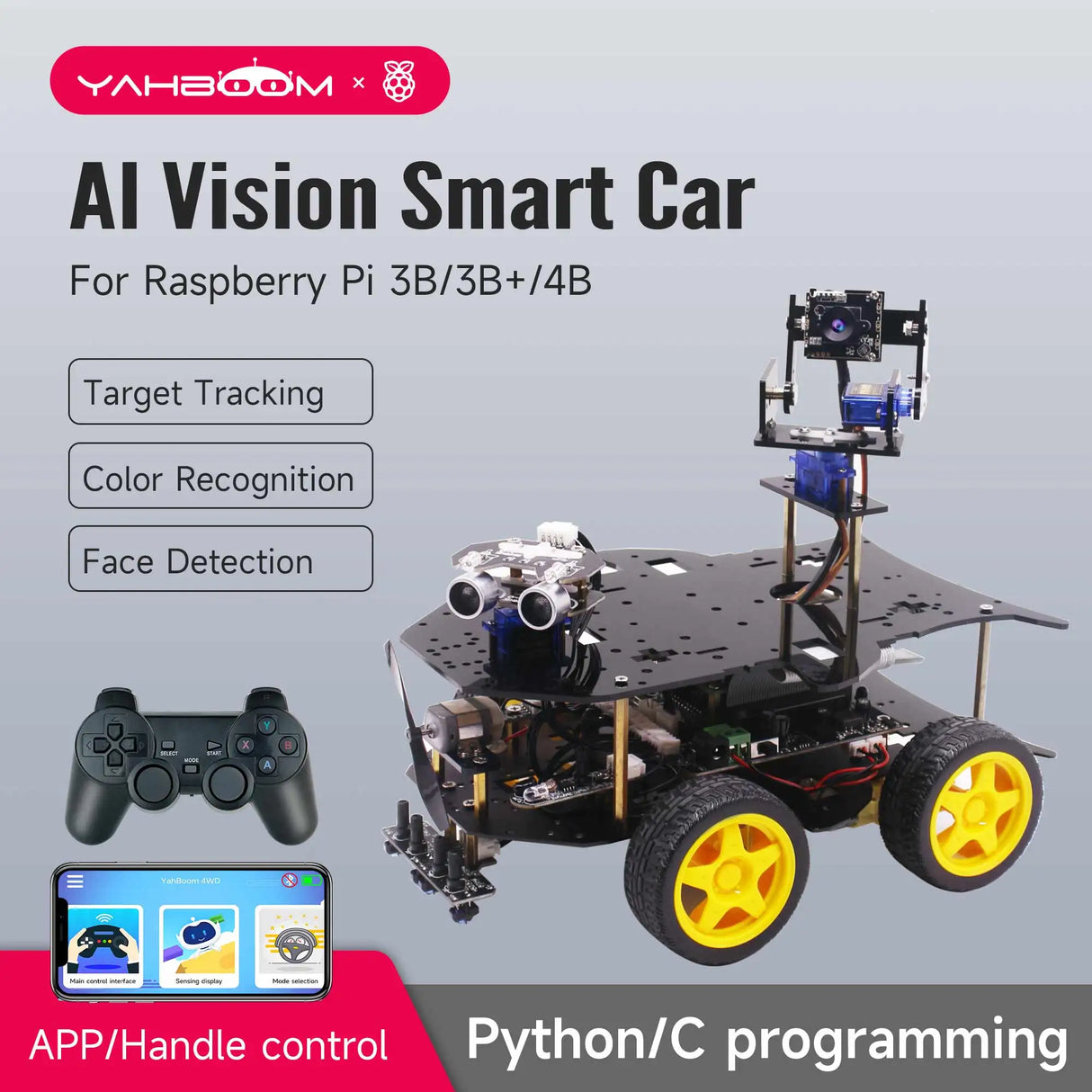4WD Smart Robot Car Automation Kit For Raspberry