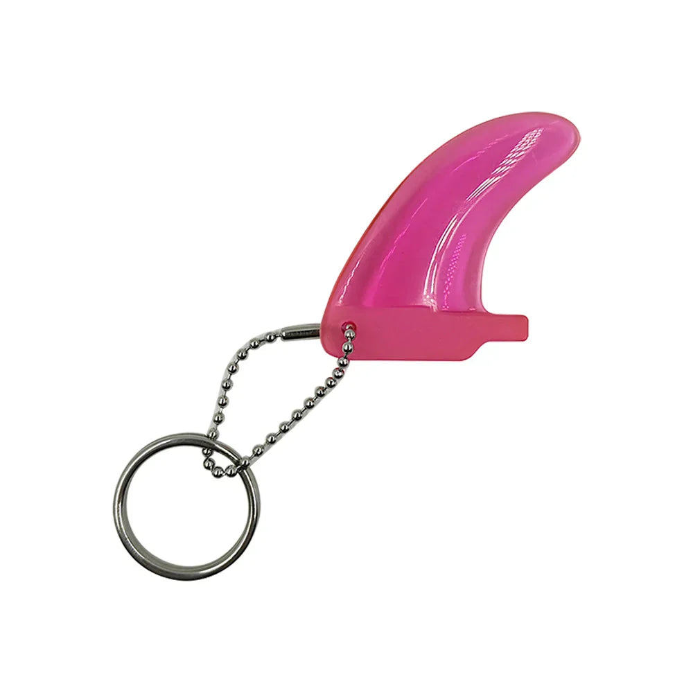 Key Chain Ring Clear Colorful Surf Fins Key