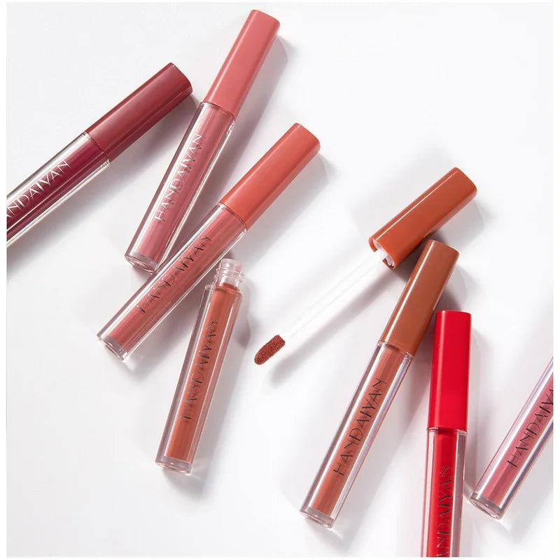 7-Color Matte Velvet Lip Gloss Glaze Waterproof Lasting