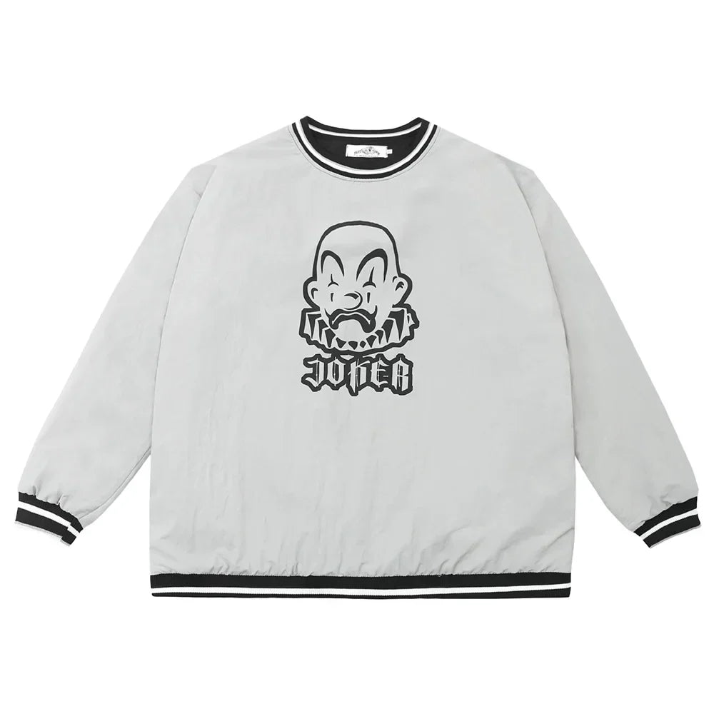 Clown Print Casual Sweatshirts Mens Autumn Winter Loose