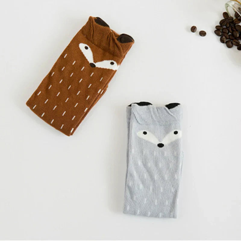 Baby Cartoon Fox Girls Leg Warmer Cotton Cute