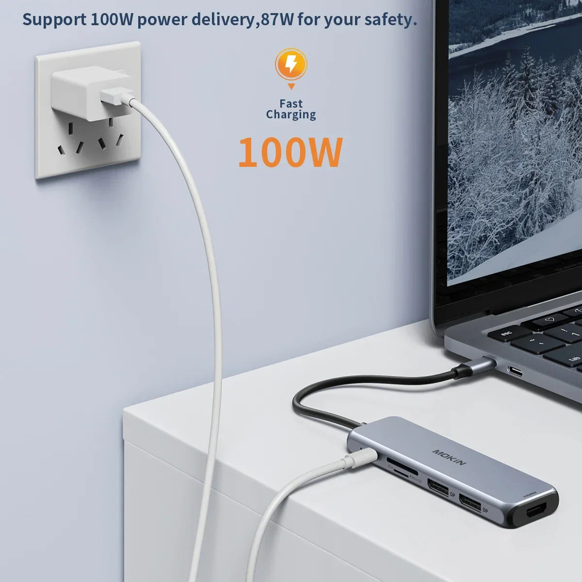 MOKiN 9-in-1 USB C Docking Station: 2 DP