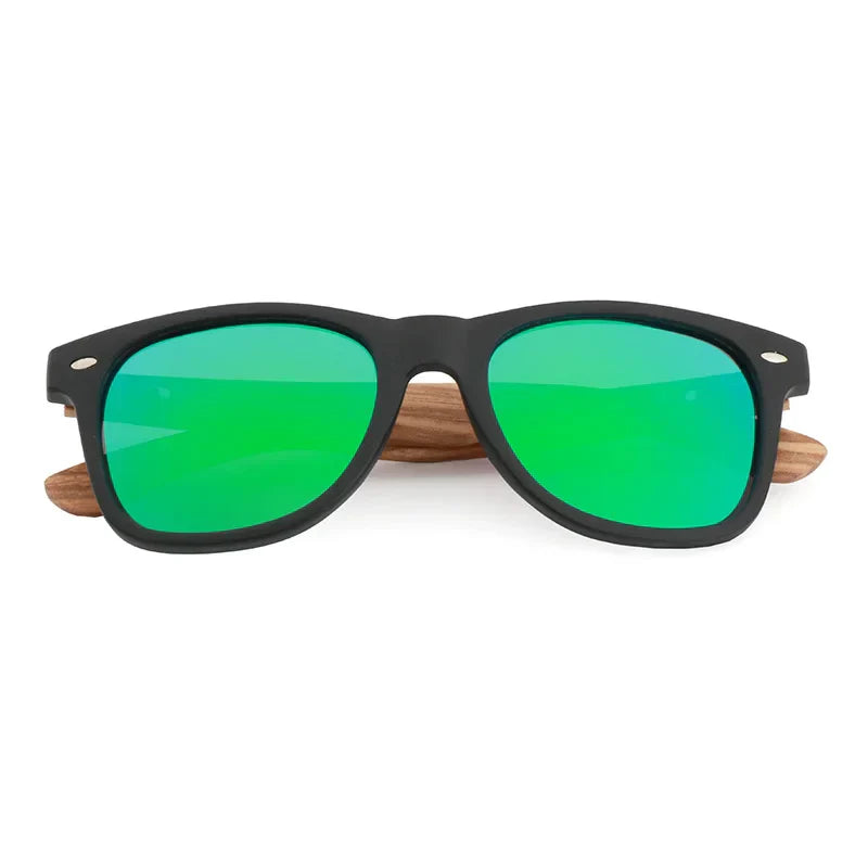 PC Feame Zebra Wood Legs Children Sunglasses Polarized