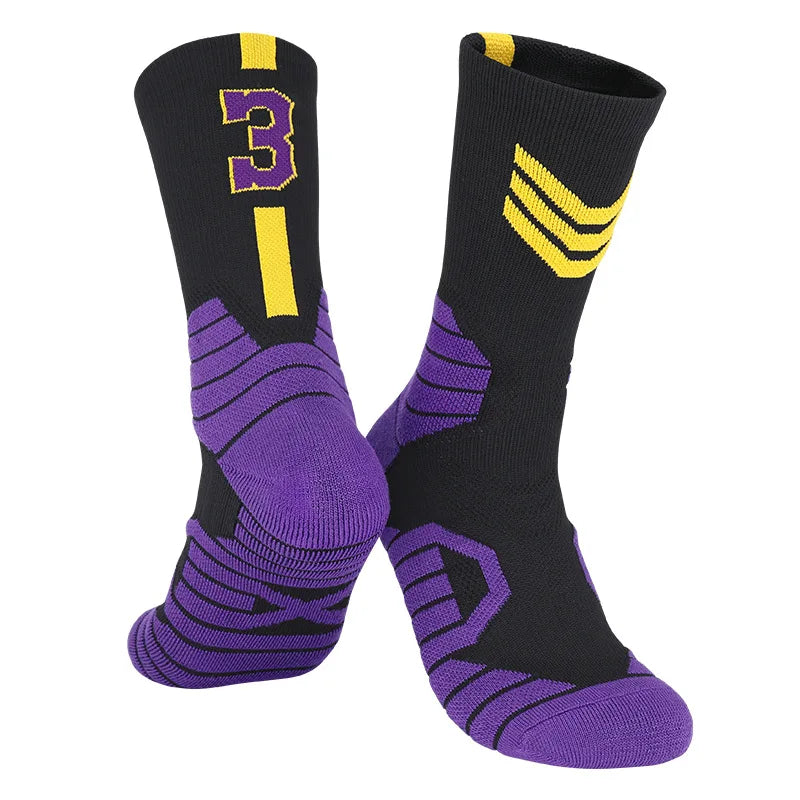 5 Pairs Men's Athletic Crew Socks Performance