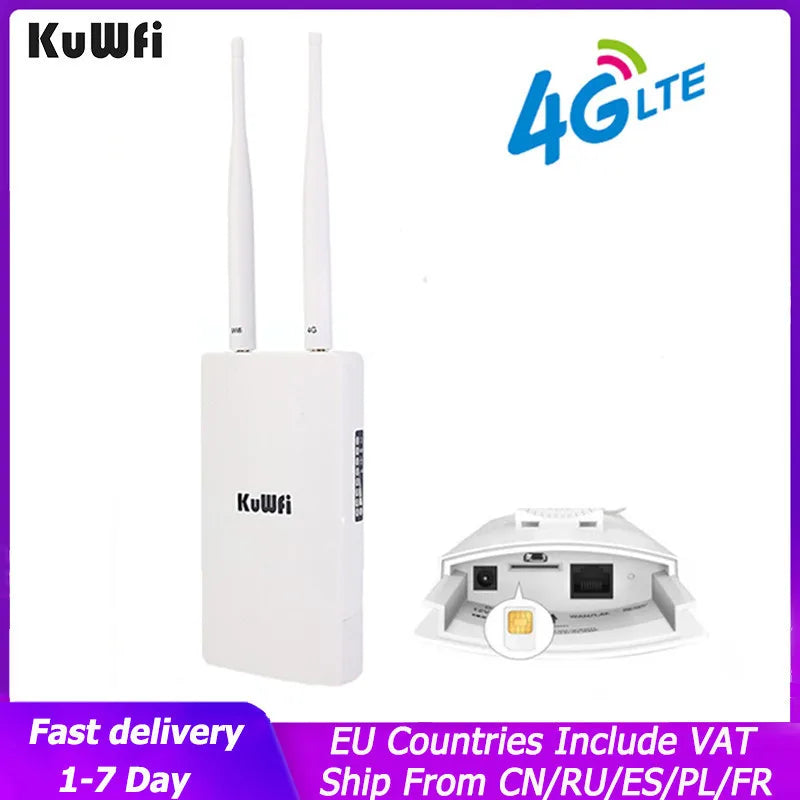 KuWFi 4g Outdoor Wifi Router With Sim Card