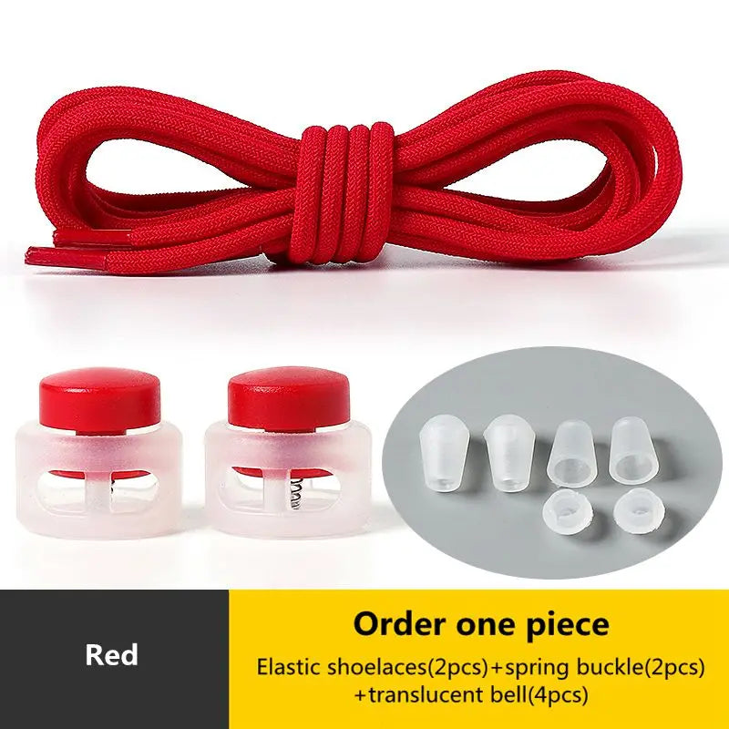 No Tie Shoelace Elastic Round Lock Shoe Laces