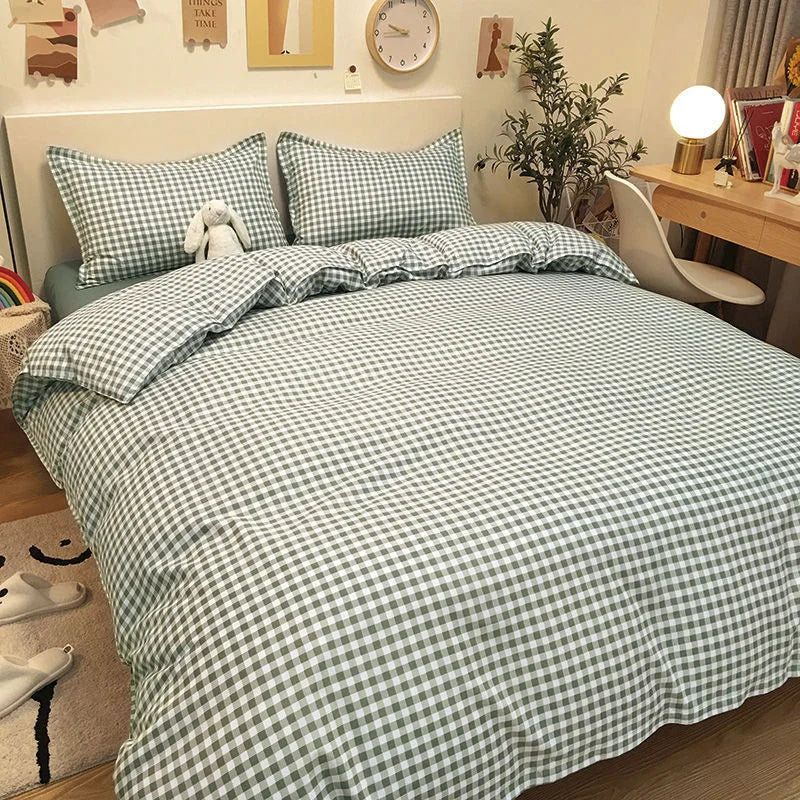 Ins Simple Style Duvet Cover Set with Pillowcases