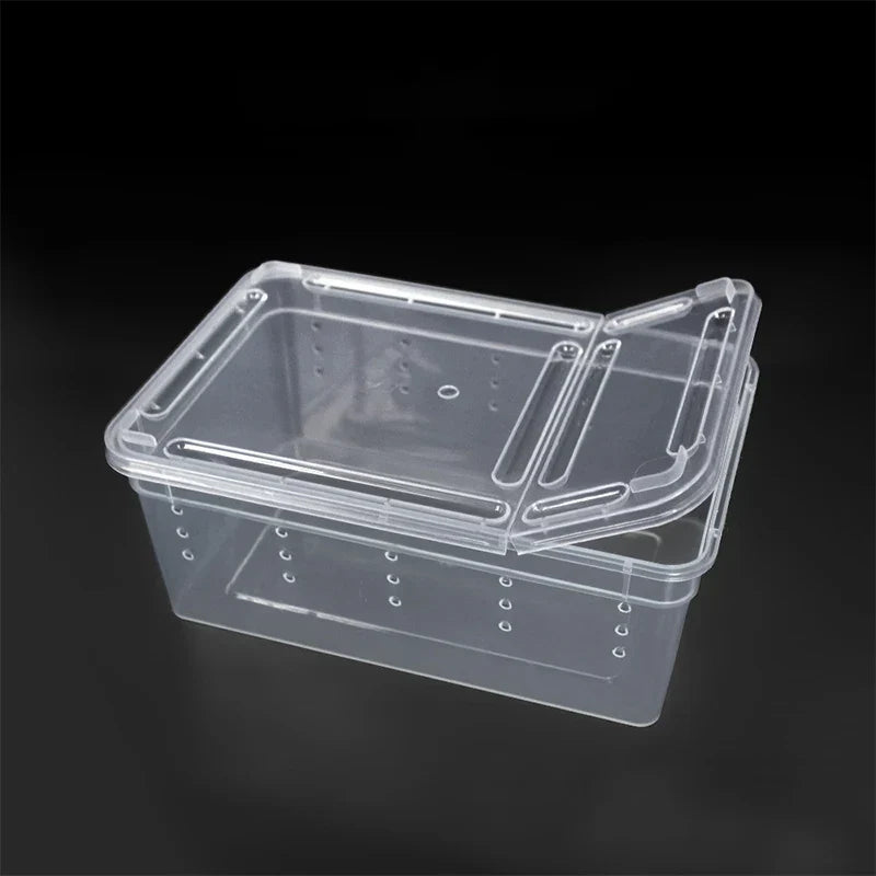 19cmx12.5cmx7.5cm Terrarium For Reptiles Spider Transparent Plastic Feeding