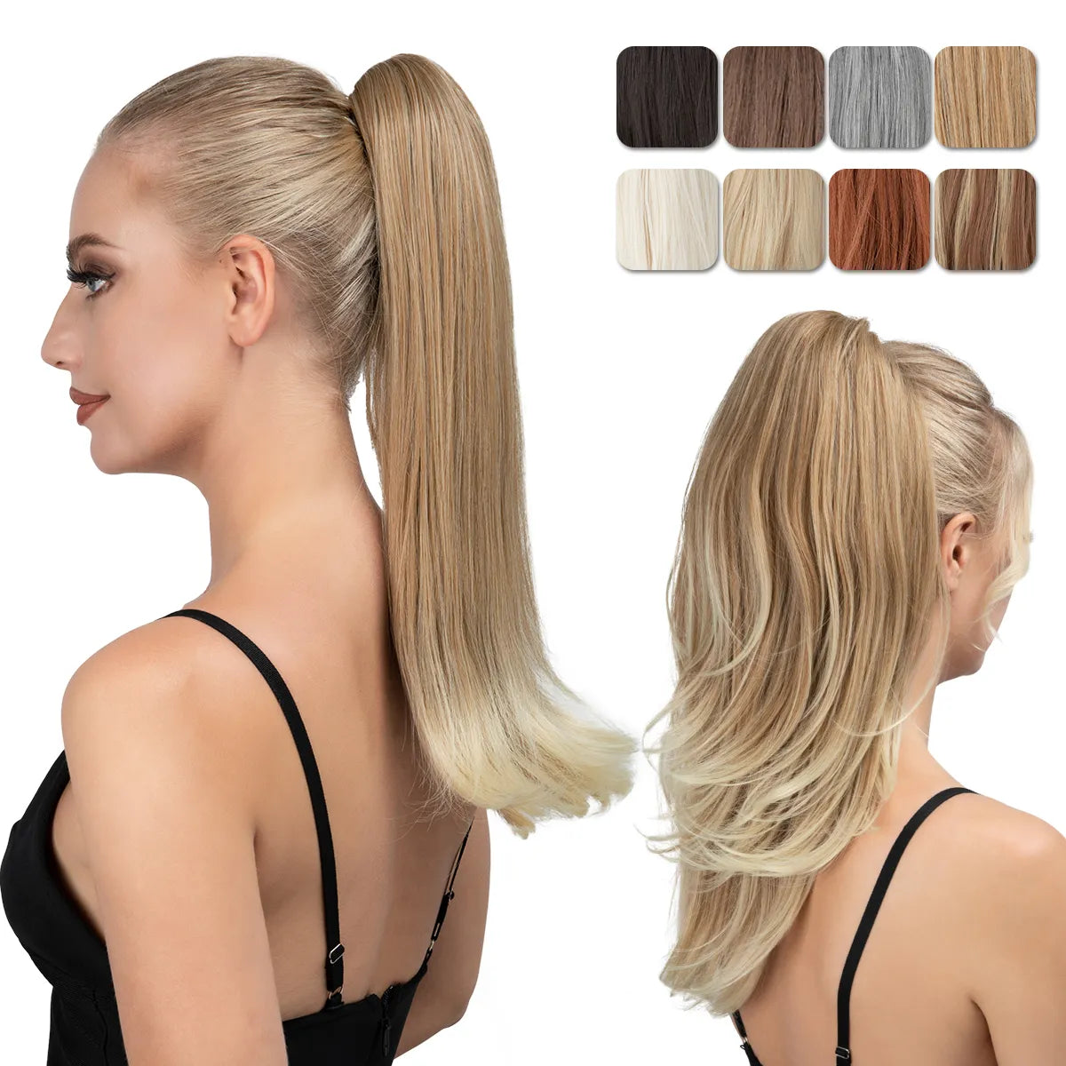 Synthetic Claw Clip In Ponytail Hair Extensions Hairpiece