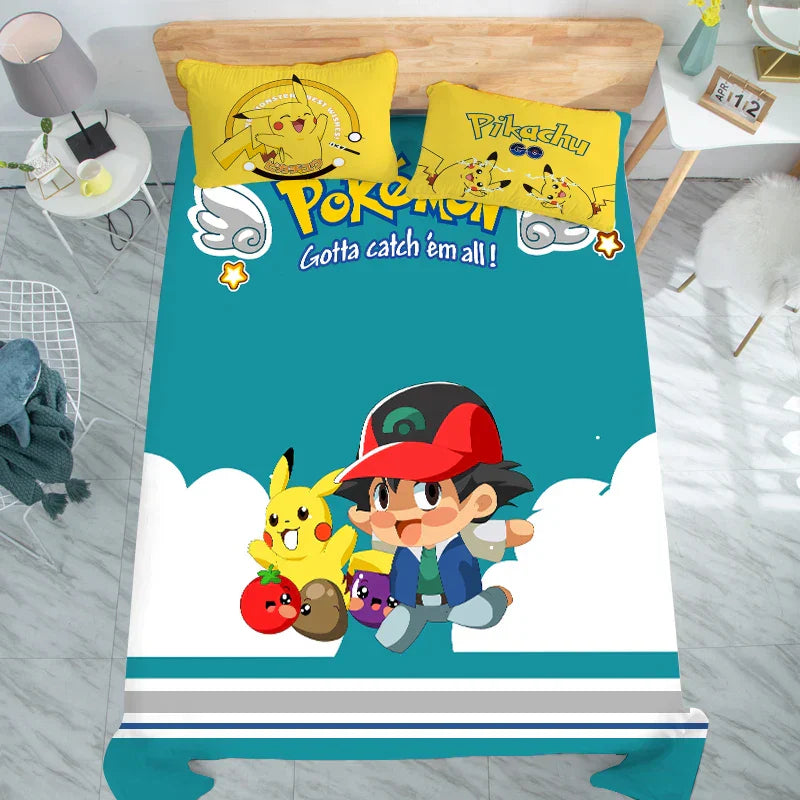Animation Derivatives Keeppley Pokemon Pikachu Bed Flat Sheet